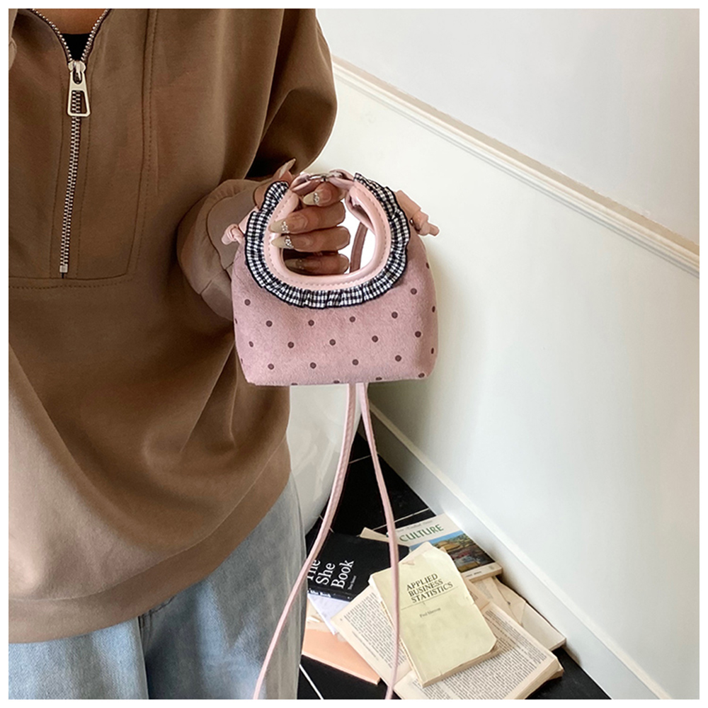 Sweet Mini Suede Handbag Women – Half Moon Bag Suede recenzja i cena