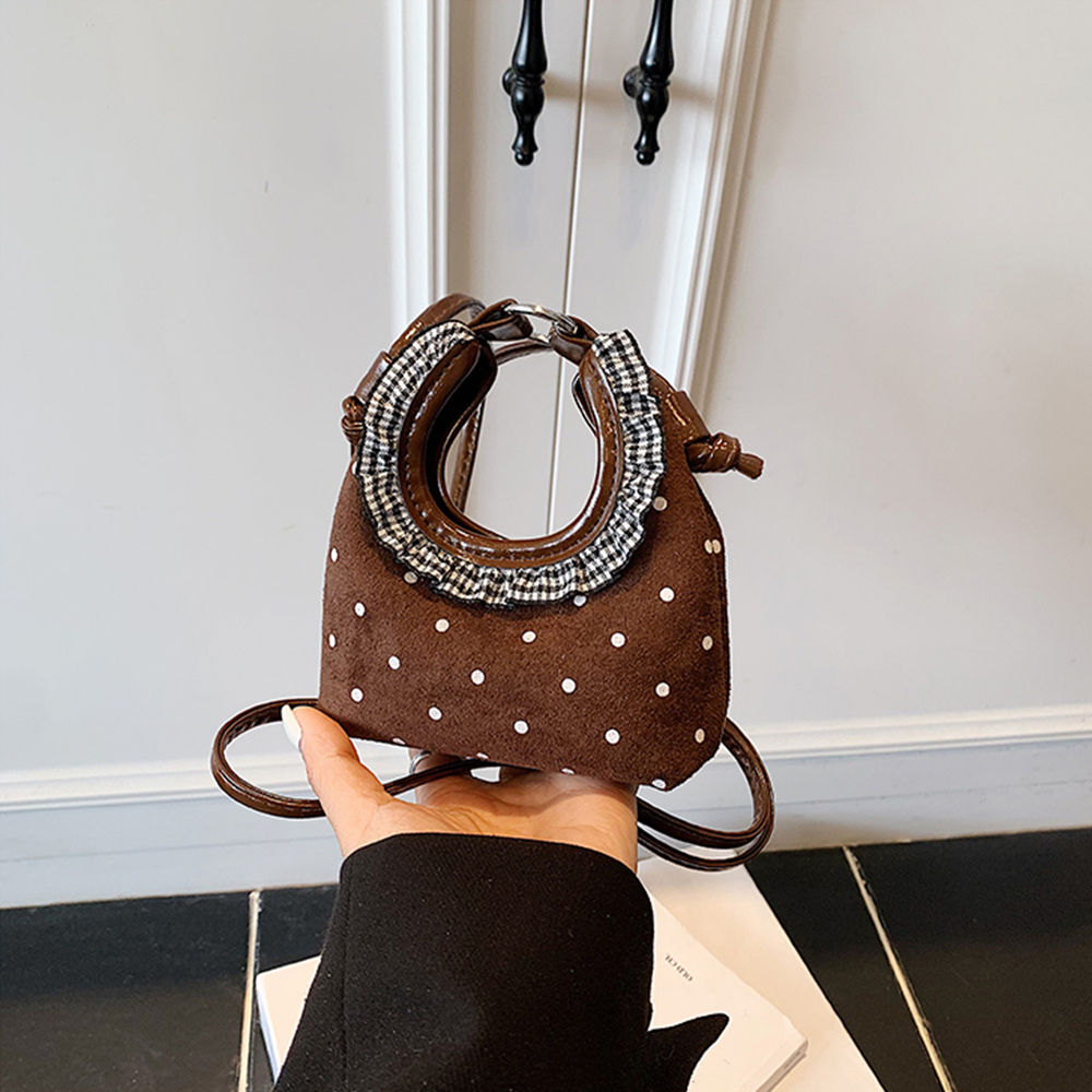 Sweet Mini Suede Handbag Women – Half Moon Bag Suede recenzja i cena