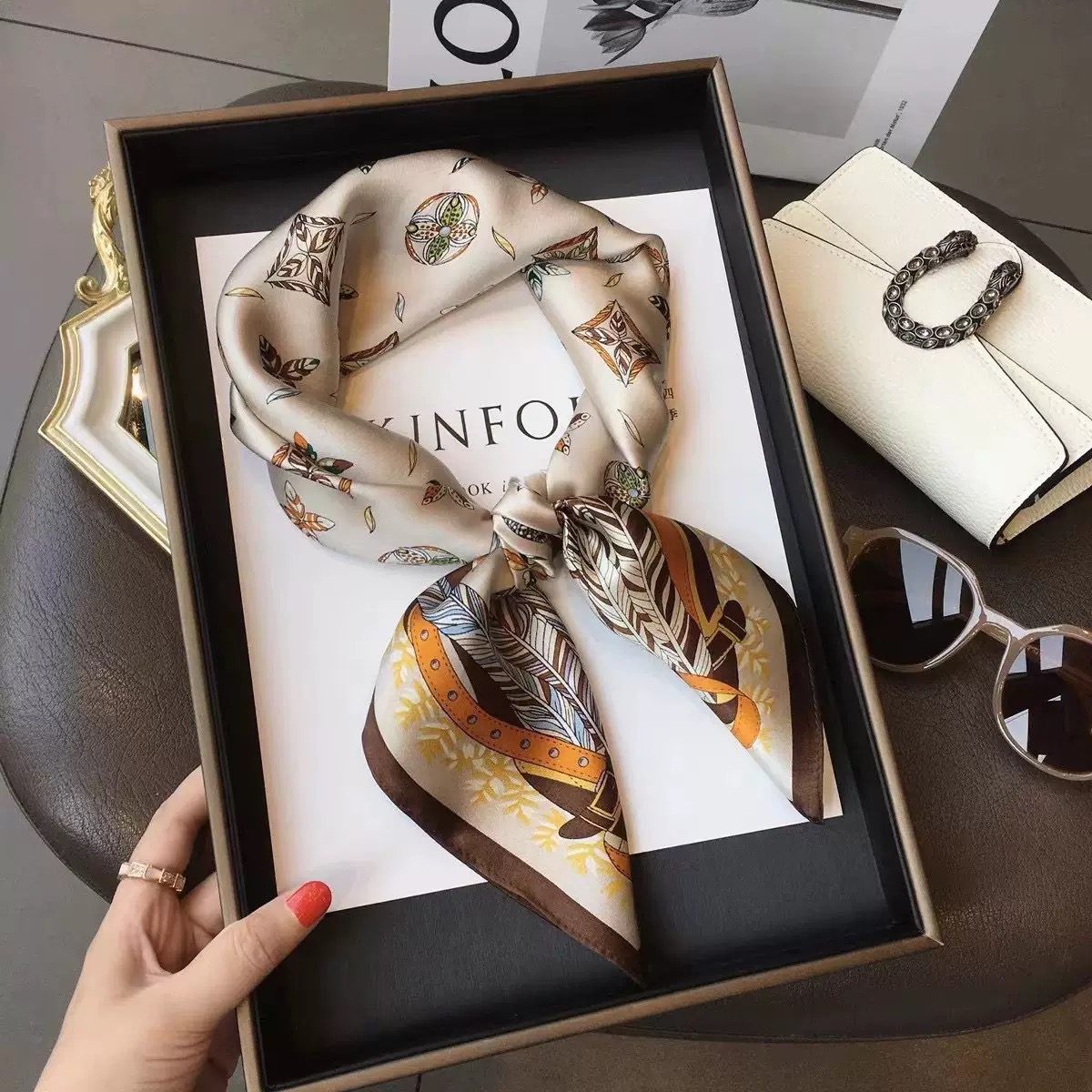 Luxury Design Skinny Silk Squa – Luxury Bags Expensive recenzja i cena