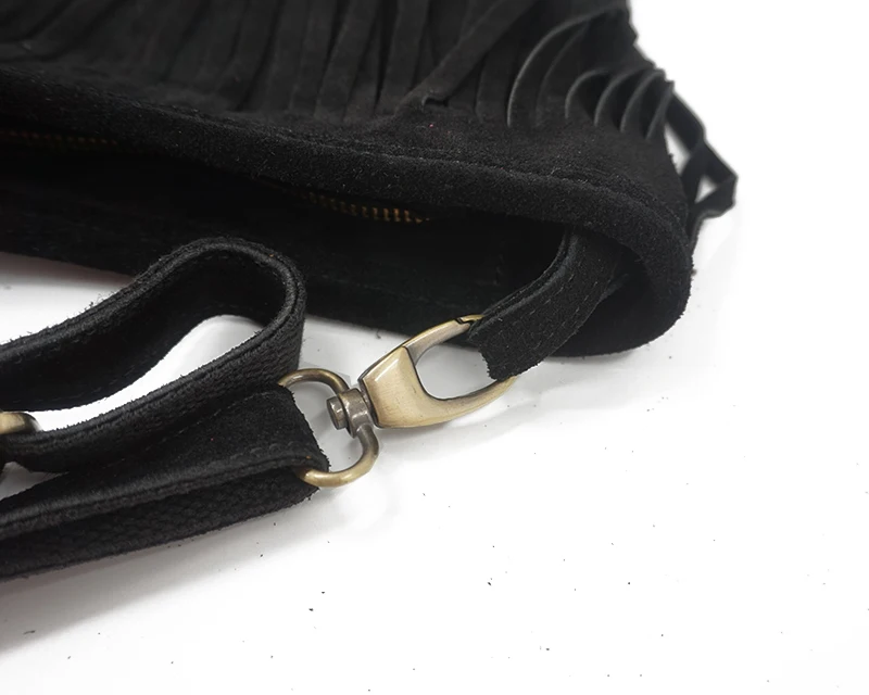Women Genuine Leather Suede Fr – Half Moon Bag Suede recenzja i cena