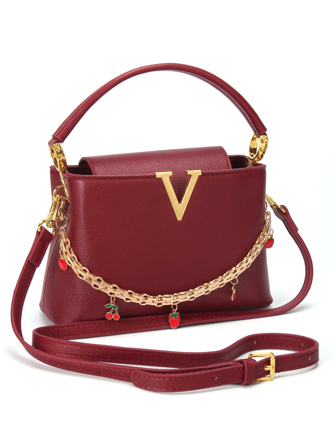 Gold V-Shaped Embellished Wome – Luxury Bags That Are Affordable recenzja i cena