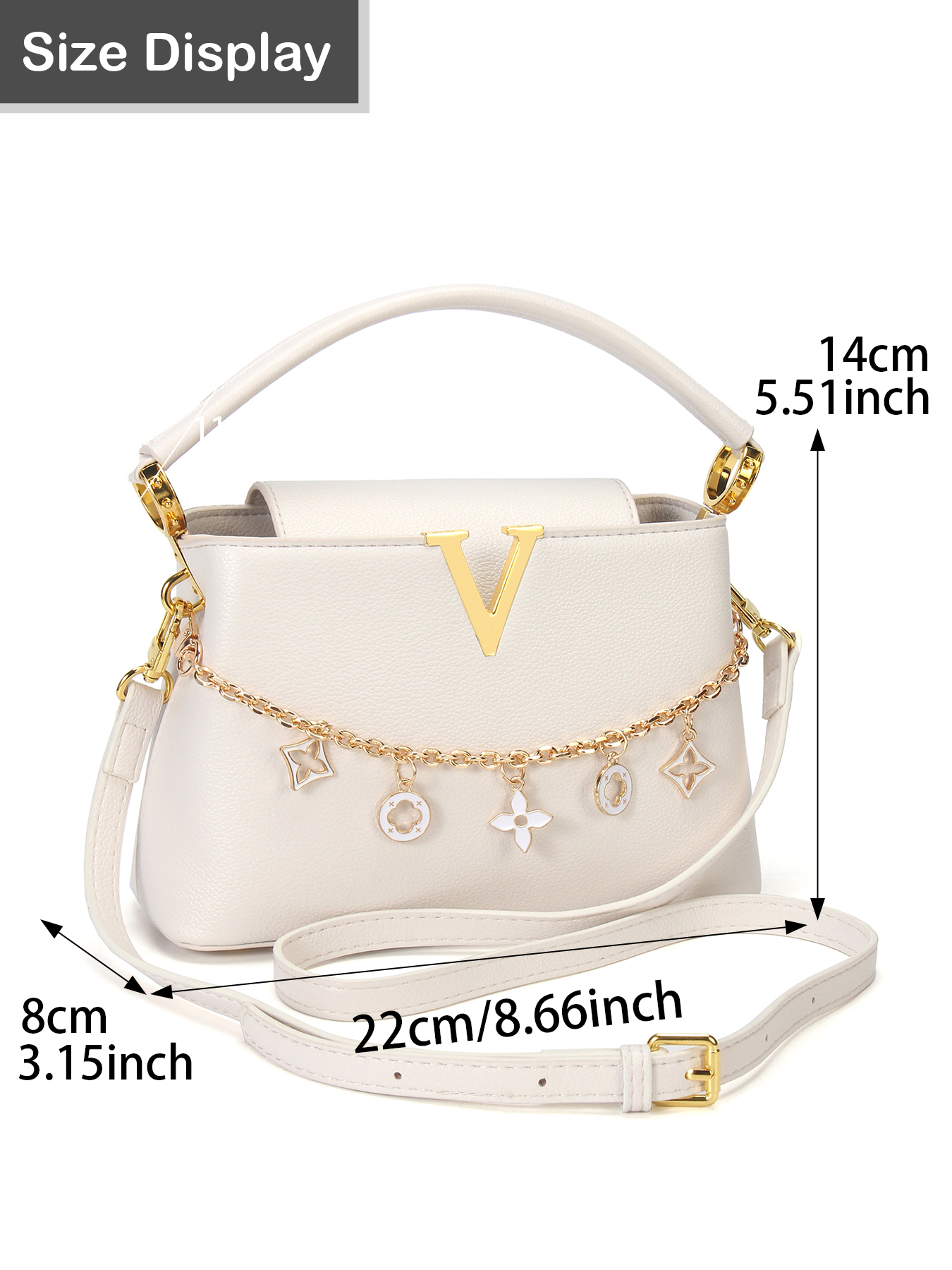 Gold V-Shaped Embellished Wome – Luxury Bags That Are Affordable recenzja i cena