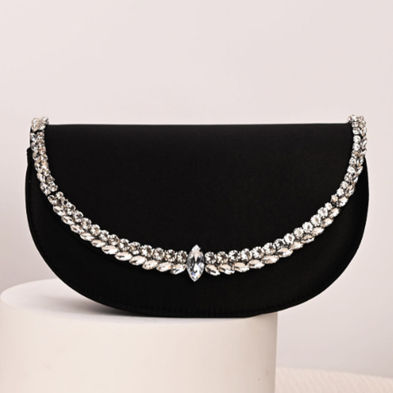 Luxury Sparkling Diamond Asymm – Half Moon Bag Suede recenzja i cena