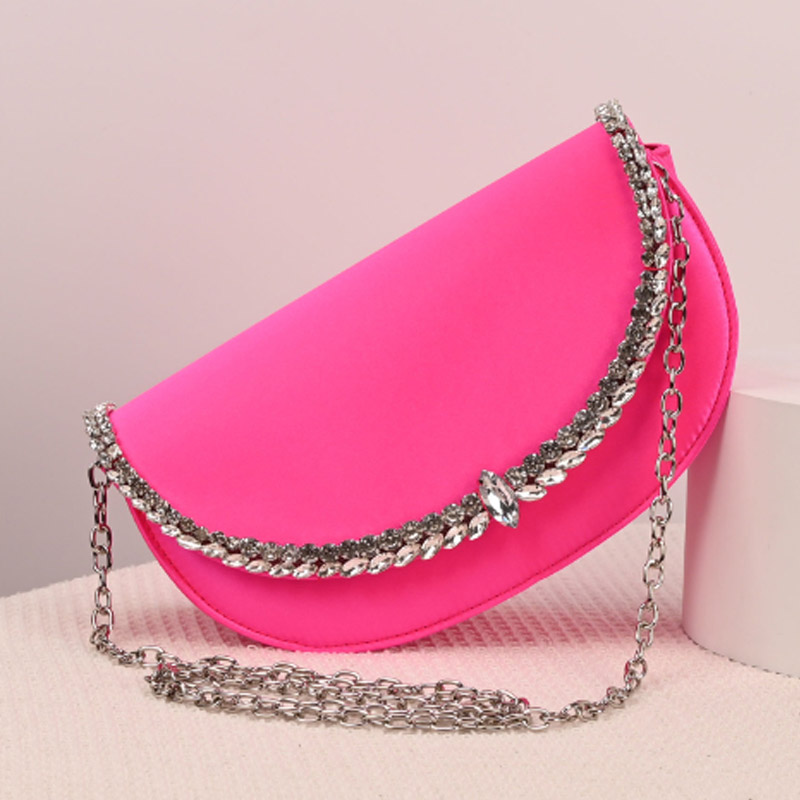 Luxury Sparkling Diamond Asymm – Half Moon Bag Suede recenzja i cena