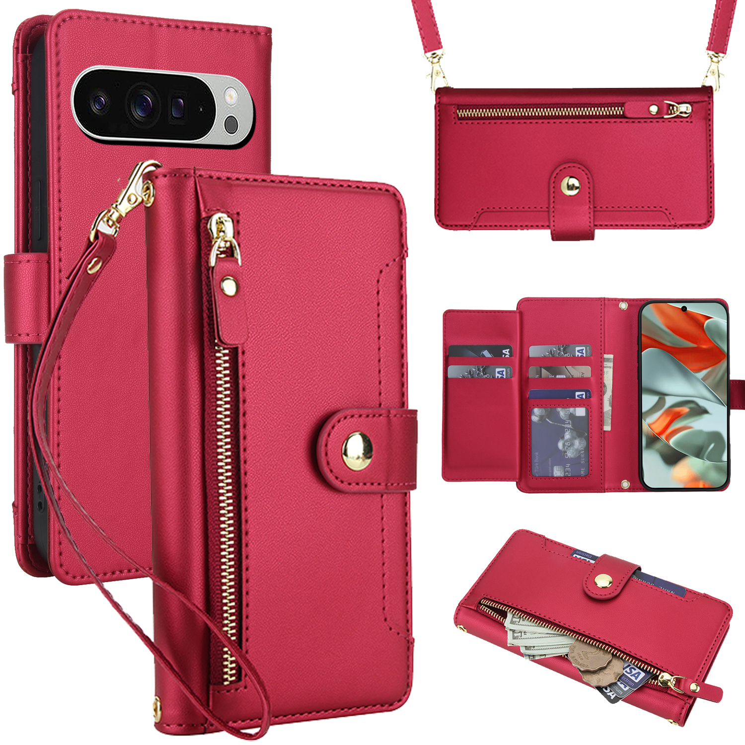 Crossbody Zipper Leather Walle – Luxury Bags & Leather Repair Of Atlanta recenzja i cena