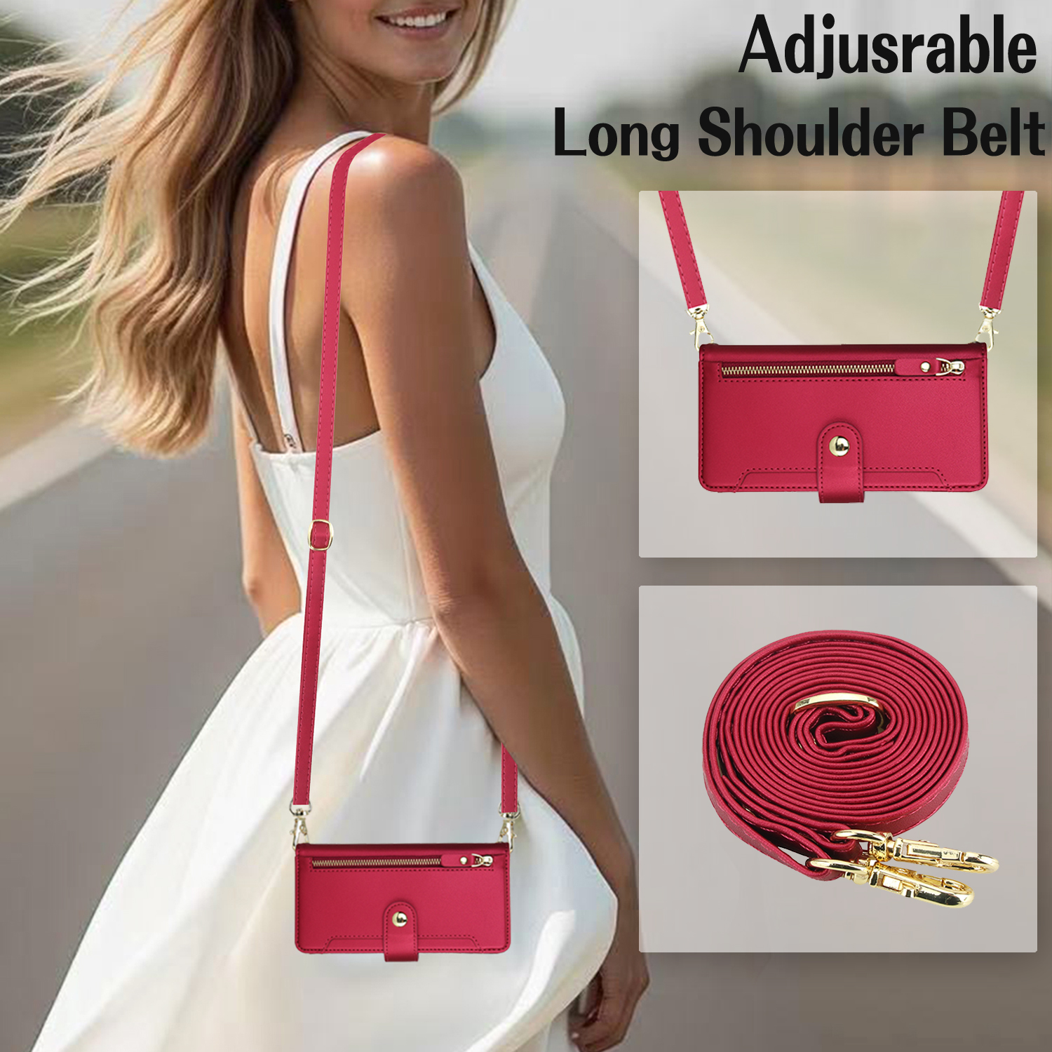 Crossbody Zipper Leather Walle – Luxury Bags & Leather Repair Of Atlanta recenzja i cena