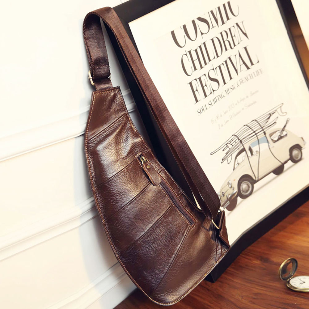 High Quality Men Genuine Leath – Half Moon Bag Suede recenzja i cena
