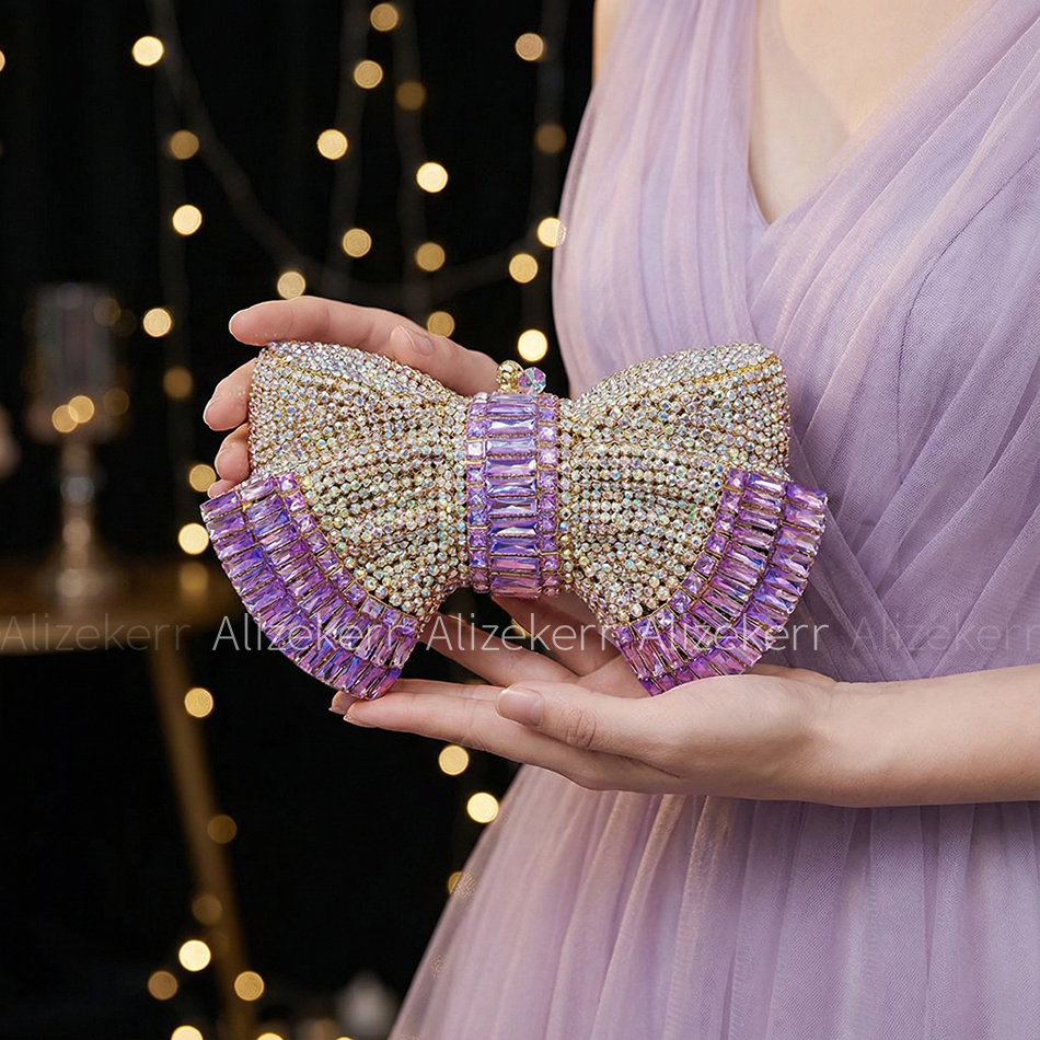 Alizekerr Bow Crystal Evening  – Luxury Bags Consignment recenzja i cena