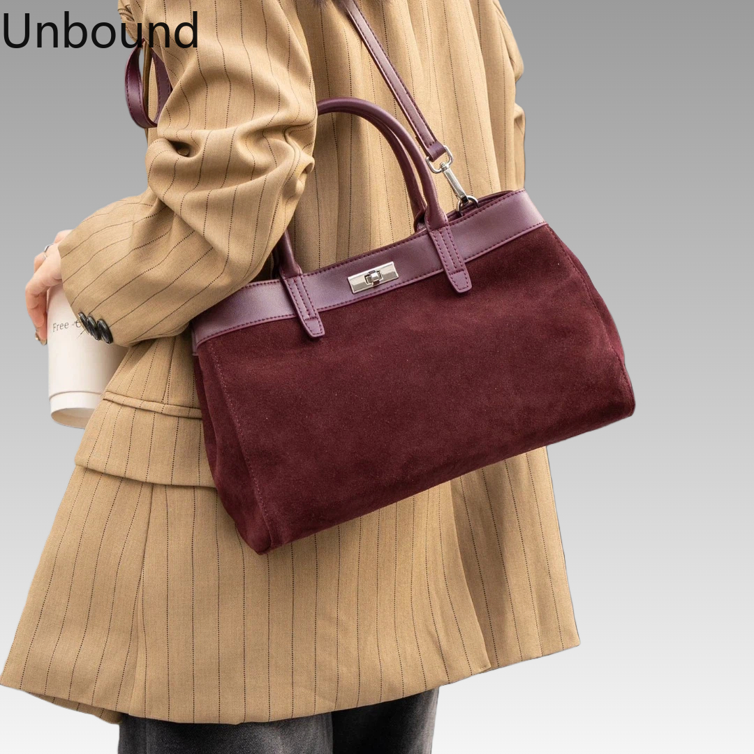 Genuine Leather Suede Womens V – Half Moon Bag Suede recenzja i cena