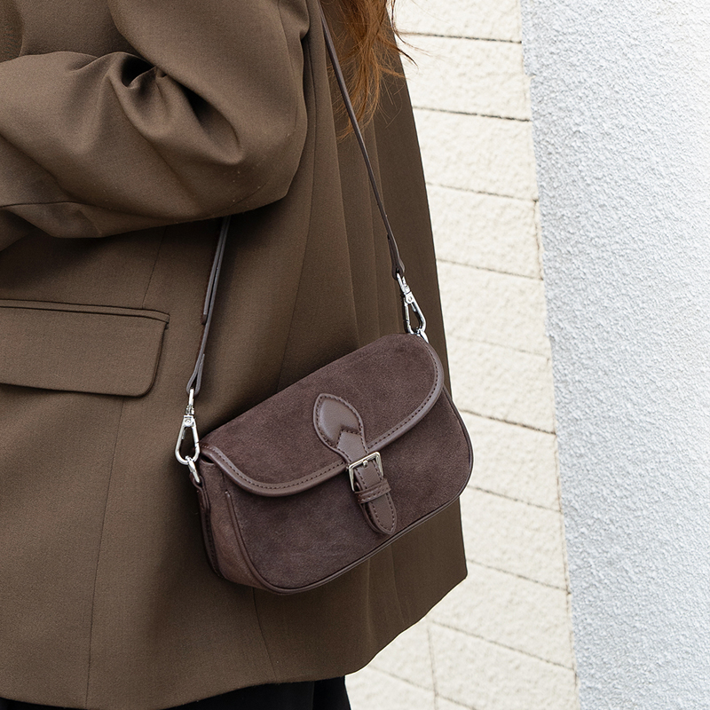 Autumn and winter women's Natu – Half Moon Bag Suede recenzja i cena