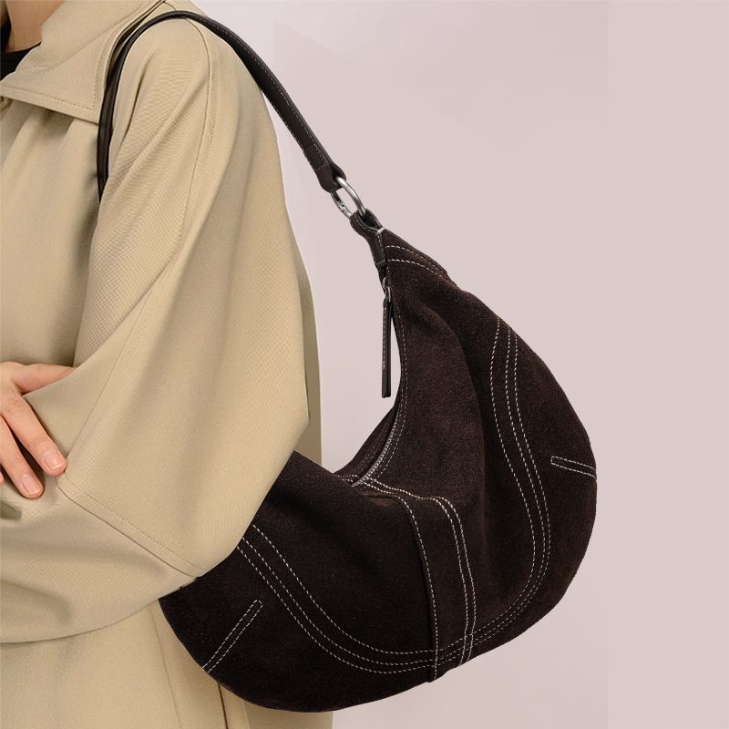 Aidanni Cowhide Suede Underarm – Half Moon Bag Suede recenzja i cena